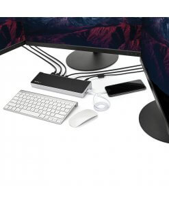 תחנת עגינה למחשב נייד עם מסך משולש טעינה 4K מהירה הספק 100W בצבע שחור StarTech DK30CH2DEP (5)