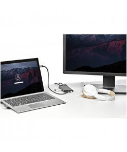 תחנת עגינה לנסיעות למחשב נייד מרובה יציאות ברזולוצייה 4K הספק 100W בצבע אפור StarTech DKT30CHVAUSP (6)