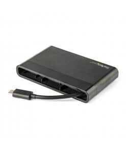 תחנת עגינה לנסיעות עבור מחשבים ניידים USB-C כולל מתאם USB C מרובה יציאות בצבע שחור StarTech DKT30CHVCM (1)