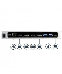 תחנת עגינה לנסיעות עבור מחשבים ניידים USB-C ל USB כולל מתאם USB C מרובה יציאות StarTech DK30A2DH 4K60Hz (3)