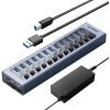 מפצל USB 13-Port חיבור USB3.0 מהירות 5Gbps עם ספק כח ACASIS | HS-713MG | Hub Splitter