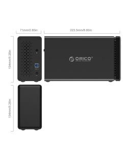 מארז חיצוני לדיסק קשיח אוריקו 2 כוננים כולל RAID חיבור USB3 עם שנאי Orico NS200RU3 2-Bay Hard Drive Enclosure
