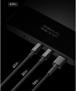 מטען נייד מהיר לסמארטפון תצוגה דיגיטלית עם טעינה מהירה Baseus PPBLD100 20000MAH Type-C USB PD3 + QC3 100W Blade Power Bank
