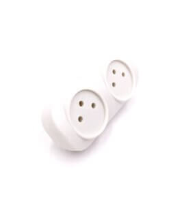 מפצל כוח חיבור קיר ל 2 יציאות LUGGAR XS-T2