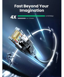 כבל רשת Cat8 זכר ל RJ45 זכר אורך הכבל 5 מטר יוגרין UGREEN 70172