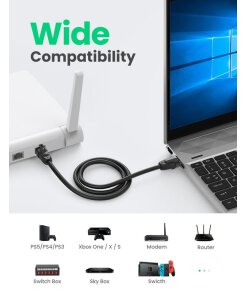 כבל רשת Cat8 זכר ל RJ45 זכר אורך הכבל 5 מטר יוגרין UGREEN 70172