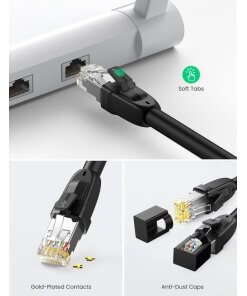 כבל רשת Cat8 זכר ל RJ45 זכר אורך הכבל 5 מטר יוגרין UGREEN 70172