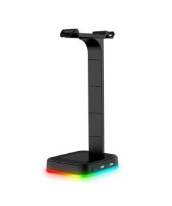 מעמד שולחני לאוזניות קשת כולל תאורה וחיבור USB כפול OEM | D9 | RGB Headset Stand