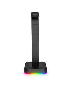 מעמד שולחני לאוזניות קשת כולל תאורה וחיבור USB כפול OEM | D9 | RGB Headset Stand