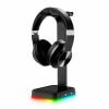 מעמד שולחני לאוזניות קשת כולל תאורה וחיבור USB כפול OEM | D9 | RGB Headset Stand
