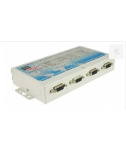 שרת IP לשליטה ב-4 יציאות RS232 כולל RS232 DB9 to TCPIP בצבע לבן VSCOM NetCom 411 800150 (2)