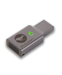 זיכרון נייד מוצפן - Kanguru KDBE30-16G Defender Bio-Elite30 16GB USB3.2 Biometric Fingerprint encrypted AES 256-Bit Hardware Encryption