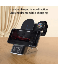 מעמד טעינה אלחוטי מהיר 6 ב 1 לסמארטפון , אוזניות ושעון אפל ROCKETEK H35 Wireless Charger 15W