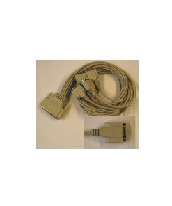 מתאם קופסה כבל 8X יח' x1 DB9 + DB62 עבור כרטיסי 800H או 800L, אומים בצבע לבן VSCOM VScom OPT8-DM 860110