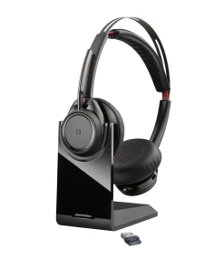 אוזניות אלחוטיות חיבור Bluetooth פולי POLY 202652-102 VOYAGER FOCUS UC BT HEADSET B825-M (1)