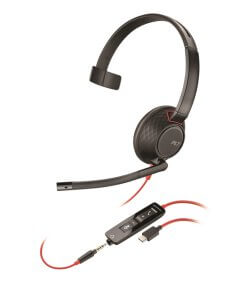אוזניות חוטיות חיבור TYPE-C פולי POLY 207577-201 BLACKWIRE 5210 C5210 USB-A MONAURAL (4)