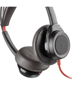 אוזניות חוטיות חיבור USB פולי POLY 211144-01 BLACKWIRE 7225 BW7225 USB-A BLACK