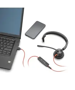 אוזניות חוטיות חיבור USB פולי POLY 214013-01 BLACKWIRE 3320 BW3320-M USB-CIN (2)