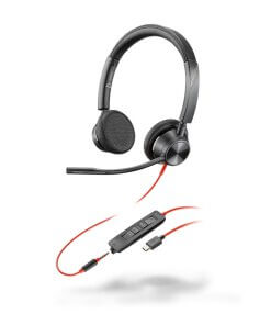 אוזניות חוטיות עם מיקרופון חיבור Type-C פולי POLY 213939-01 Blackwire 3325 USB-C Headset (1)