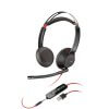 אוזניות חוטיות עם מיקרופון חיבור USB פולי POLY 207576-03 Blackwire C5220- Wired, Dual-Ear (Stereo) Headset with Mic (1)