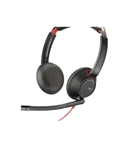 אוזניות חוטיות עם מיקרופון חיבור USB פולי POLY 207576-03 Blackwire C5220- Wired, Dual-Ear (Stereo) Headset with Mic (2)