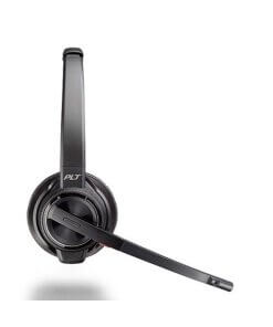 אוזניות חוטיות עם מיקרופון חיבור Wireless+USB-C כולל מעמד פולי POLY 209815-02 WIRELESS MONAURAL HEADSET WITH USB-C (2)