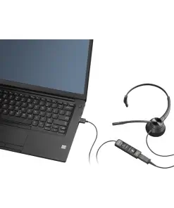 אוזניות חוטיות פולי POLY 214573-01 EncorePro 320 QD (1)