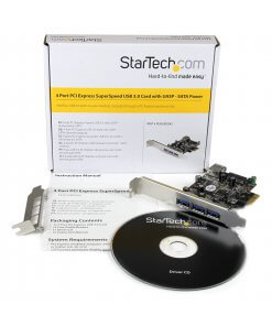 כרטיס הרחבה StarTech PEXUSB3S42 4 Port PCI-E USB3.0