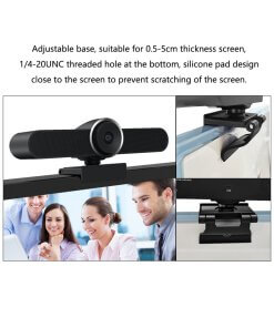 מצלמת רשת עם רמקול מובנה TENVEO TEVO-VA4K USB 4K Ai Auto Framing