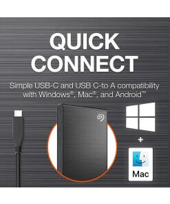 מתאם SSD עם אפליקציית אנדרואיד קיבולת 1TB קריאה עד 1030MBS נייד סיגייט Seagate STKG1000400 One Touch SSD (5)