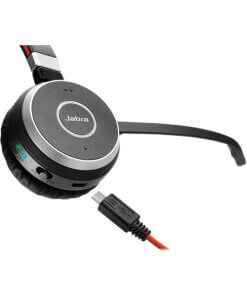 אוזניות ג'אברה עם סינון רעשים ובקר שליטה כולל מיקרופון Jabra 6593-829-409 EVOLVE 65 UC Bluetooth Headset (3)