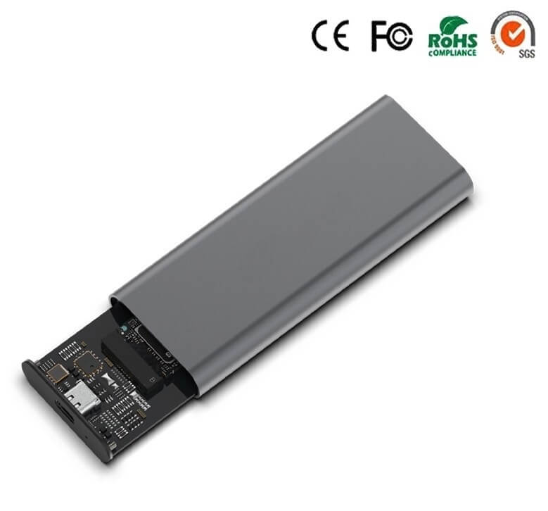 מארז חיצוני M.2 PCIe SSD NVMe תומך 10Gbps חיבור USB C-A מהיר TopX  ENC10