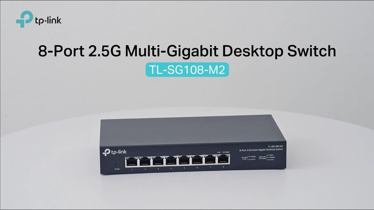 מתג שולחני 8 פורטים טי פי לינק Tp-Link TL-SG108-M2 2.5Gbps Desktop Switch