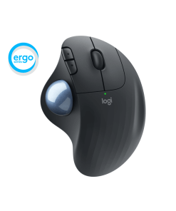 עכבר ארגונומי אלחוטי כולל כדור עקיבה לוגיטק Logitech 910-005872 Advanced Ergonomic Mouse ERGO M575 (1)