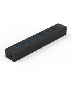 רכזת 7 יציאות USB3.0 בצבע שחור ORICO H7013-U3-V1 7 Port Hub