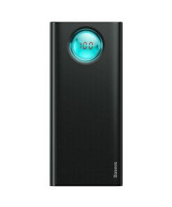 מטען נייד תצוגה דיגיטלית בצבע שחור Baseus PPALL-LG01 Amblight 20000MAH PD3.0 QC3.0 USB Type-C 18W