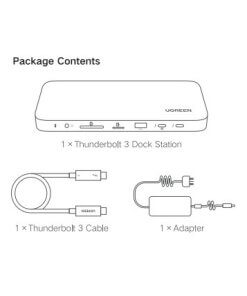 תחנת עגינה יוגרין UGREEN | 80547 | Thunderbolt 3 Docking 8K