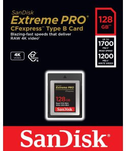 כרטיס זיכרון SanDisk Extreme Pro CFexpress® Card Type B | SDCFE-128G-GN4NN | 128GB
