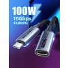 כבל מאריך CableTime CU21H 10Gbps PD 100W USB3.1 Gen 2 USB-C Male To USB-C Female Extension