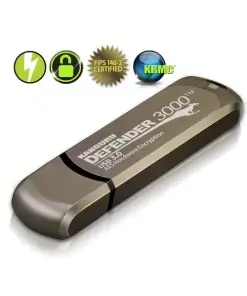 כונן מוצפן רמה 3 חיבור מוסמך Kanguru | KDF3000-256G | Defender 3000™ SuperSpeed | USB 3.0