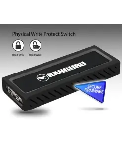 כונן חיצוני Kanguru | KDOS-NVME-500G | UltraLock USB-C M.2 NVMe SSD External Solid State Drive