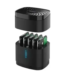 תחנת עגינה עם 5 מפרצים מסוג USB Type-C כולל מאוורר קירור SABRENT | DS-5RSS