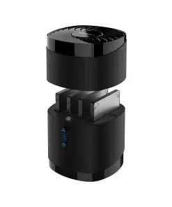 תחנת עגינה עם מאוורר USB3.0 גודל 2.53.5 אינץ' SSD בצבע שחור SABRENT DS-4SSD