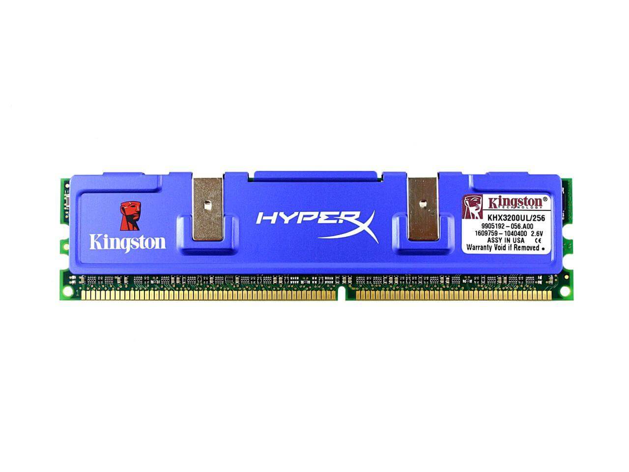 זיכרון RAM כולל 256MB HyperX PC3200 DDR בצבע כחול HyperX | KHX3200UL ...