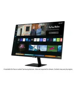 מסך מחשב 27 חכם שטוח כולל מערכת הפעלה TIZEN שחור SAMSUNG S27BM500EM 60Hz FHD