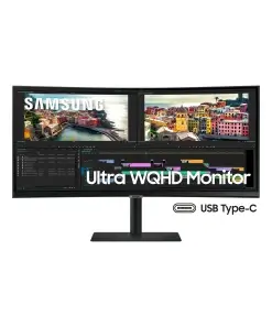 מסך מחשב 34" קעור אולטרה רחב 21:9 4K ופאנל VA שחור SAMSUNG | S34A654UBP | 100Hz WQHD