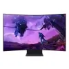 מסך מחשב 55 גיימינג קעור QLED לבן קצב רענון 165Hz שחור SAMSUNG S55BG970NM Odyssey