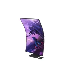 מסך מחשב 55 גיימינג קעור QLED לבן קצב רענון 165Hz שחור SAMSUNG S55BG970NM Odyssey