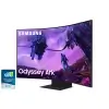 מסך מחשב 55 גיימינג קעור QLED לבן קצב רענון 165Hz שחור SAMSUNG S55BG970NM Odyssey