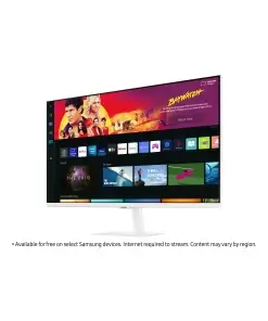 מסך מחשב חכם 31.5 שטוח ברזולוציה של 4K UHD ופנל IPS לבן SAMSUNG S32BM701UM Odyssey